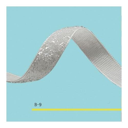 3/4inch" Headband Ribbon White Metallic Velvet Ribbon Sparkle Ribbon