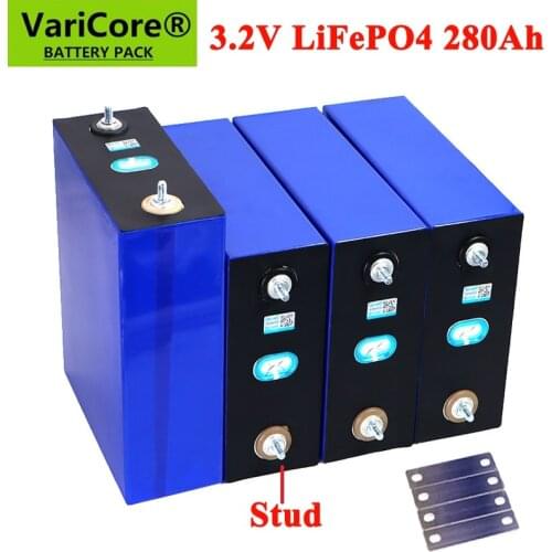 3.2V 280AH LiFePO4 battery Lithium iron phospha for 12V 24v 36v Electric car RV Solar Energy storage system Welded Stud TAX FREE