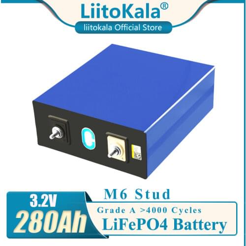 1PCS LiitoKala 3.2v 280Ah lifepo4 lithium battery 3.2v Lithium iron phosphate battery for DIY battery pack inverter vehicle RV