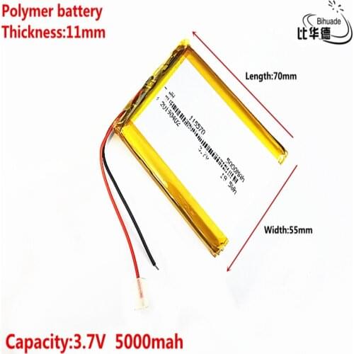 Liter energy battery Good Qulity 3.7V,5000mAH 115570 Polymer lithium ion / Li-ion battery for tablet pc BANK,GPS,mp3,mp4