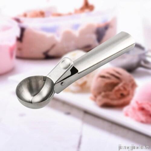 Ice Cream Scoop Stainless Steel Ice Cream Spoon Watermelon Baller Scoop Fruit Dessert Spoon Ice Cream Ball Maker Kitchen Tools