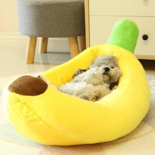 Cute Cartoon Creative Banana Dog Bed Kennel Tunel Para Gato Small And Medium Sized Mat Cat Pet Supplies коврик для кошки туалет