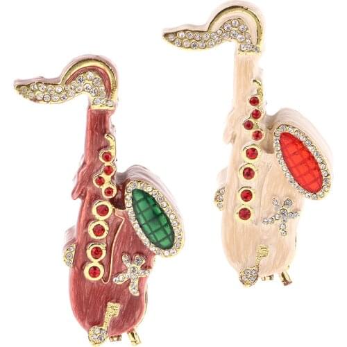 1/6 scale miniature metal diamond saxophone musical instrument model ornament Great accessory for 12inch Action Figures