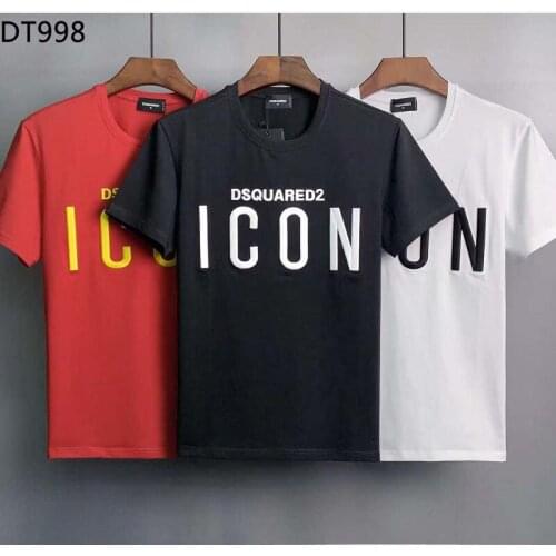 Dsq2 Mens Letter Short Sleeve T-Shirt Top DT902
