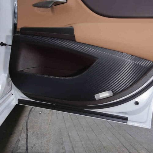 QHCP Carbon Fiber Car Door Anti-kick Sticker Inner Doors Side Protective Edge Film For Lexus ES200 260 300H 2018 Car Accessories