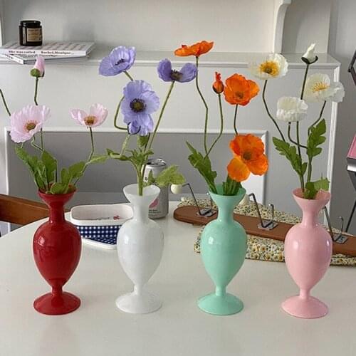 Nordic Desktop Vase INS Style Glass Flower Bottle Hydroponic Terrarium Plant Vases Potted Decoration Home Minimalist Decor