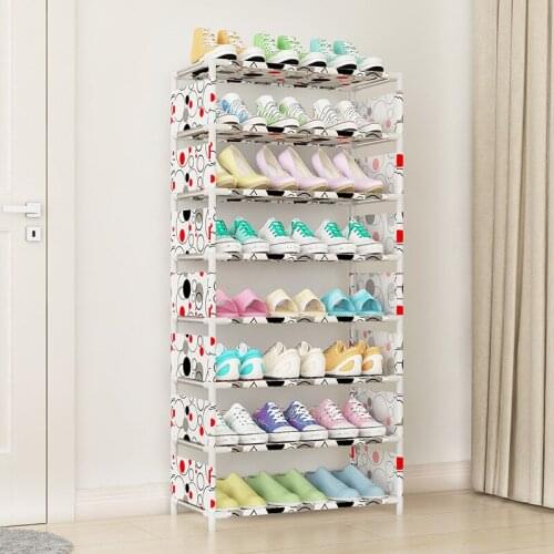 New Shoe Rack Organizer Aluminum Metal Standing Shoe Rack DIY Shoes Storage Shelf Home Organizer Accessories