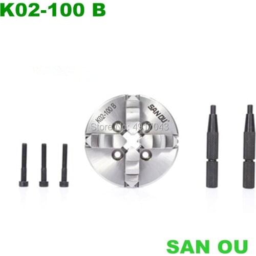 100mm 4" Lathe Chuck four Jaw mini Self-Centering K02-100B for CNC Wood Lathe Buddha Beads SANOU