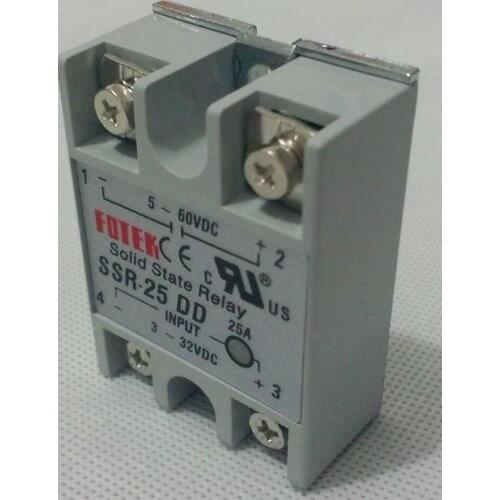 Real 25A FOTEK SSR-25DD Manufacturer 25A ssr relay,input 3-32VDC output 5-60VDC