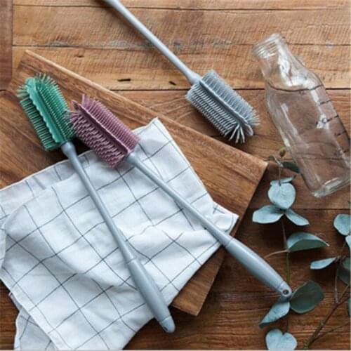Soft Rubber Cup Brush Non-silicone Brush Multi-function Kitchen Bottle Thermos Glass Cleaning Brush Bathtub Carpet Pet Brush