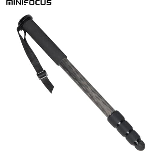 MINIFOCUS CM-48 154cm/61in Carbon Fiber Camera Monopod Unipod Stick 4-Section for DSLR Mirroless Camera Camcorder Video Stuido