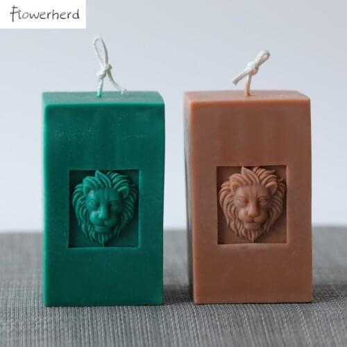 Large Size Lion Head European Style Silicone Candle Mold DIY Candle Making Supplies Fondant Mold Chocolate Mold Soap Mold