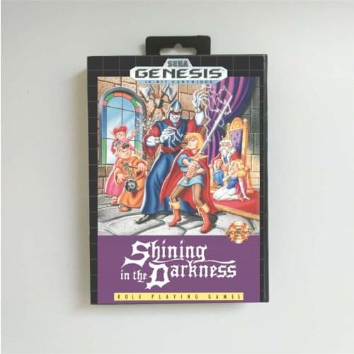 Shining in the Darkness (Battery Save) - USA Cover With Retail Box 16 Bit MD Game Card for Sega Megadrive Genesis Console