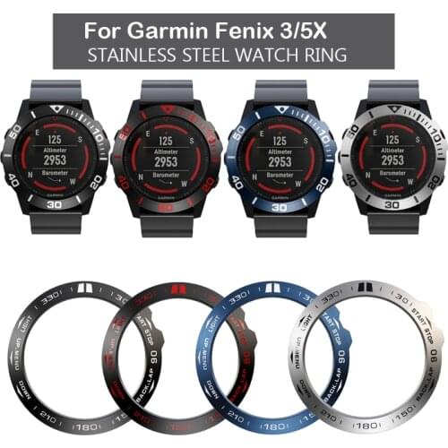 Styling Ring For Garmin Fenix 3 /Fenix 5X Sapphire Anti-scratch Protection Ring smart watch Ring Styling Case metal Cover