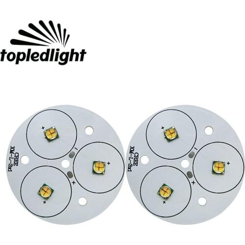 Topledlight Customize 18W - 26W Cree XML XM-L U2 Warm White 3000K Led Emitter Lamp Light 3 Series 18V 1-2A On 50MM PCB Board