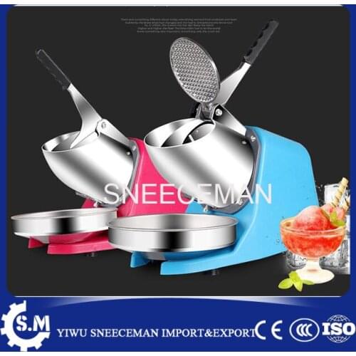 High efficiency 85kg/h commercial stainless steel electric bar snow cone ice crusher automatic ice shaver making machine 220v