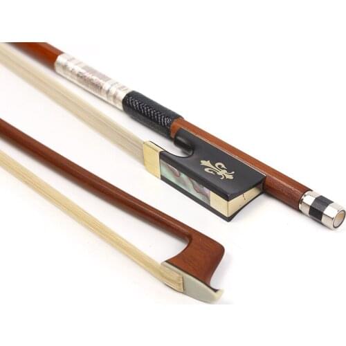 Yinfente Violin Bow 4/4 Brazil wood Bow Stick Ebony Frog Goog Balance AAA Horsetail