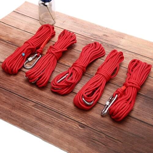 10M Red Fishing Magnets Rope Strong Search Magnets Fishing Pot Fishing Magnet Rope Dia 6mm