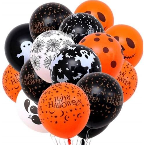 10pcs Halloween Balloons Latex Balloon Pumpkin Ghost Spider Balloons Toys Childrens Gifts Halloween Party Decoration