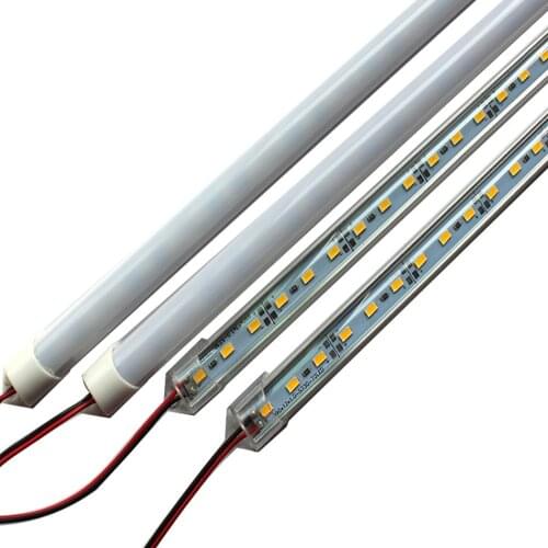 5pcs/lot 50cm Factory Wholesale DC12V SMD 5730 5630 LED Hard Rigid Strip Bar Light Aluminium shell +pc cover LED Bar Light 5730