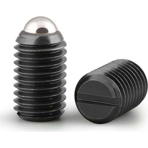Black Grade 12.9 Spring Ball Point Plunger Slotted Set Screw Bolts M4 M5 M6 M10 M12 For Mold Machinery Medical Equipment