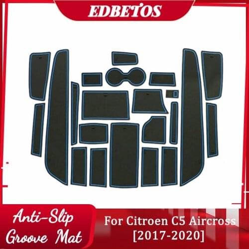 For Citroen C5 Aircross C5-Aircross 2017 2018 2019 2020 Door Groove Mat Automotive Interior Non-Slip Mats And Dust Mat