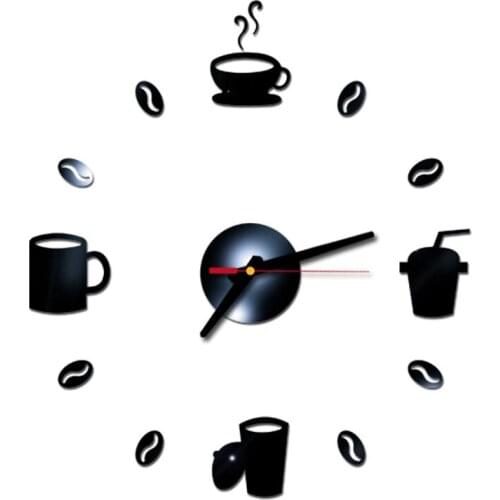 Home Decoration Salon Living Room Bedroom Office 3D DIY Numbers Acrylic Mirror Wall Watches Clock Sticker Decor Mural Decals