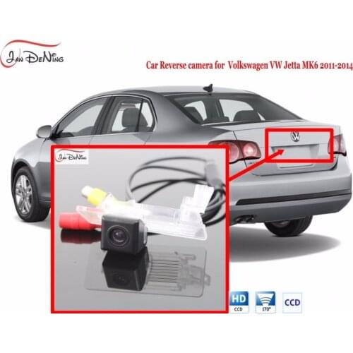 JanDeNing Backup Reverse Camera/ HD CCD RCA NTST PAL/ License Plate Light OEM For Volkswagen VW Jetta MK6 2011-2014