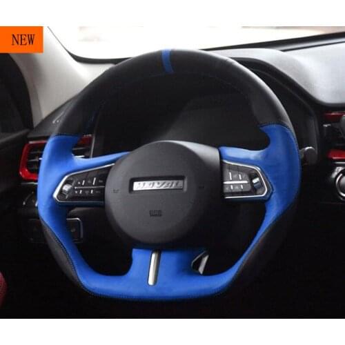 DIY Leather Hand-stitched Car Steering Wheel Covers For Great Wall Haval H4 H2 H6 F5 F7 XM6 Car Accessories