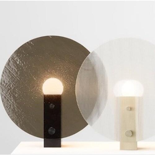 Postmodern Creative Glass Table Lamp Bedside Bedroom Study Living Room Art Deco Designer Model Room Decorative Lamps