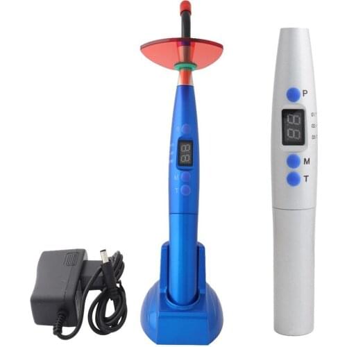 Dental Curing Light Cure Lamp Curing Machine Wireless Cordless Solidify BDA164 Silver Blue