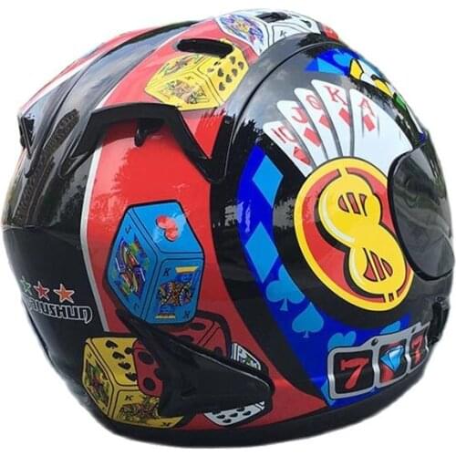 Malushun Brand Full Face Motorcycle Helmet Personality Design Anti Fogging Visor Men And Women Cool Helmet