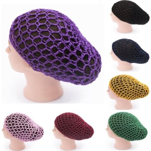 New Arrival Women Ladies Soft Rayon Snood Hair Net Crocheted Hair Net Hot sale accessoires cheveux femme