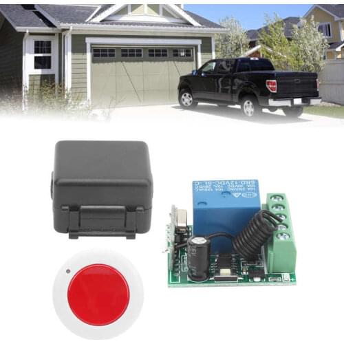 DC12V 433MHz Single Channel Relay Remote Control Wireless Switch Receiver + Transmitter Kit Easy Operation