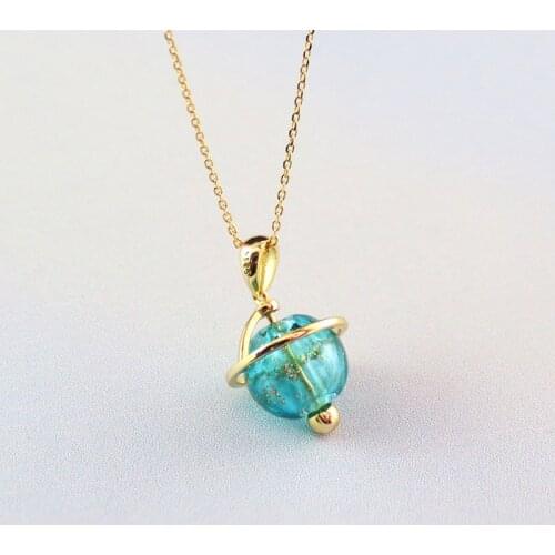1PC Essential oil Ball pendants Lampwork glass Pendant Necklace Perfume Bottle Necklace for women