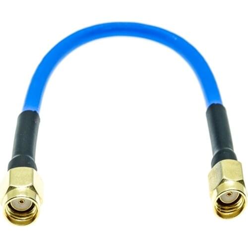 RPSMA male to RP SMA male plug connector RG402 RG-402 Semi Flexible Coaxial Cable 0.141" 50ohm Blue