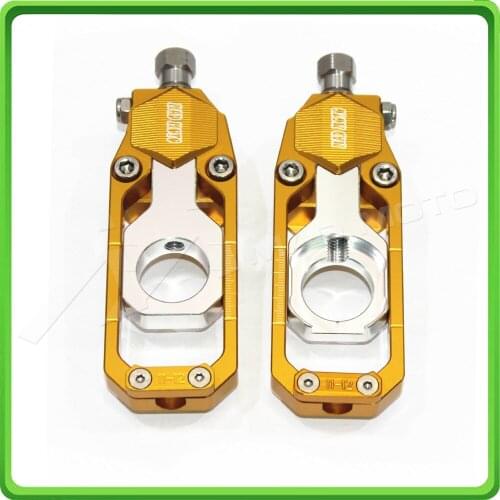 Motorcycle Chain Tensioner Adjuster fit for KAWASAKI Ninja ZX6R ZX-6R ZX 636 ZX636 2013 2014 2015 2016 Gold & Silver