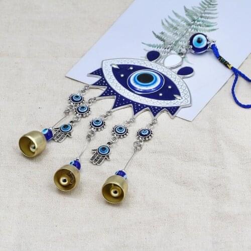 Retro Blue Evil Eyes Windchime Wind Bells Handcraft Pendant Home Garden Hanging Ornaments Decor Au03 21 Dropshipping