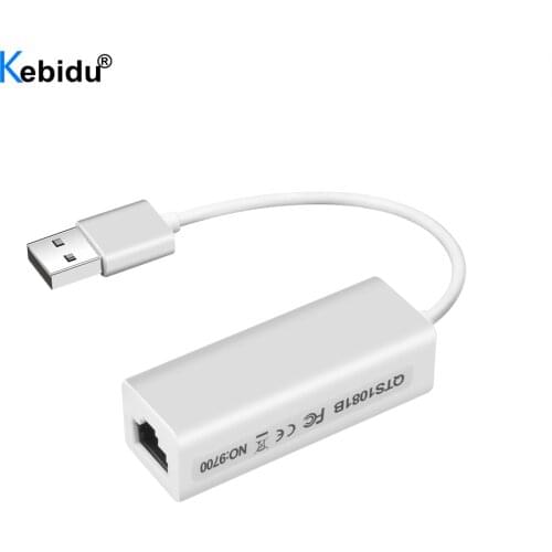 Kebidu USB 2.0 To RJ45 Network Card Portable 10Mbps Micro USB To RJ45 Ethernet Lan Adapter For PC Laptop Windows XP 7 8