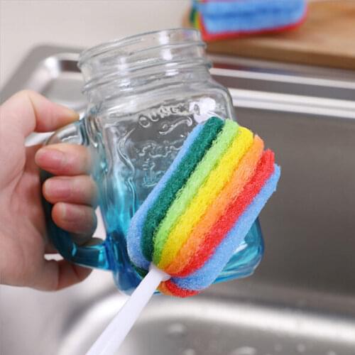Washing Sponge Cleaning Brush Scrubber With Handle Cleaning Utensils Brush