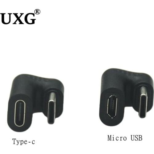 U-shaped Angled USB 3.1 Type C Male-To-Female To Micro USB Female OTG USB-C Converter Adapter For Huawei Samsung Xiaomi