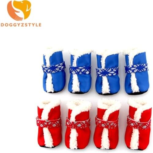 Waterproof Winter Pet Dog Shoes Anti-slip Rain Snow Boots Thick Warm For Small Cats Dogs Puppy Dog Socks Booties DOGGYZSTYLE