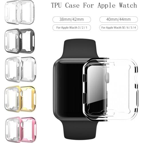 Screen Protector Case for Apple Watch 1 2 3 Ultra Slim Soft TPU Watch Cover for Apple Watch 4 5 6 SE Protective Bumper Shell
