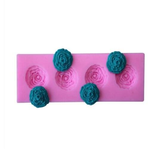 Rose Fondant Cake Silicone Mold Cookie Ice Cream Molds Biscuits Candy Chocolate Mould Baking Cake Decoration Tools