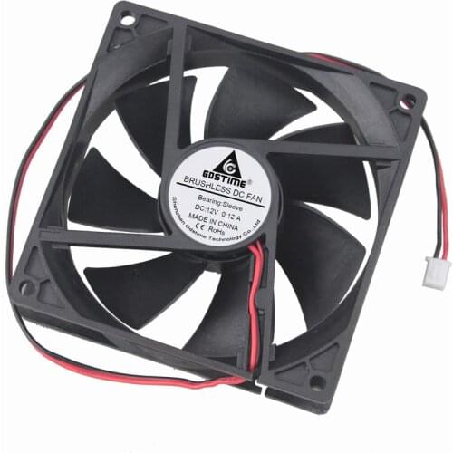 1 Pcs Gdstime DC 12V 92mm x 25mm 90mm 2Pin Cooler Brushless Computer Case Motor Cooling Fan 92x92x25mm 9025 9cm