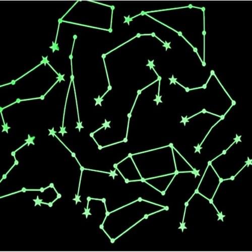 12Pcs/Pack Constellation stickers Glow in the Dark Toys for kids Luminous Star constellation Stickers Bedroom Sofa Fluorescent