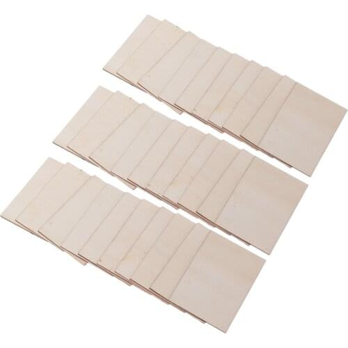 30x Blank Plywood Wood Business Card Wooden Name Card Unfinished Wood Plaque