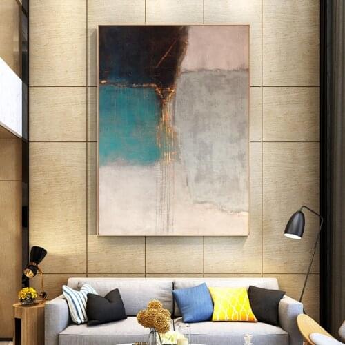 Abstract Black And White hand-painted Oil Paintings Entrance Gilt American Modern Minimalist Living Room Sofa Backdrop Decorativ