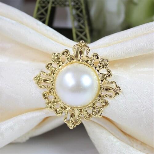 Free Shipping 12PCS/LOT Napkin Ring for Table Kitchen Serviette Holder Wedding Banquet Dinner Christmas Decor Favor 2Color YA362