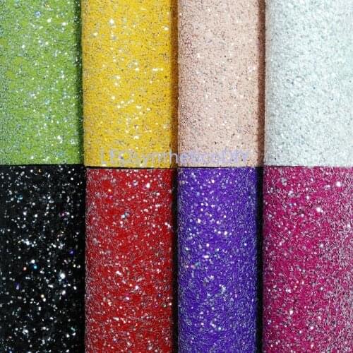 1PC 21X29CM Iridesent Chunky Glitter Leather For Making Bows Accessories LEOsyntheticoDIY GM3173A